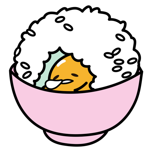 here is a Gudetama Rice Sticker from the Gudetama collection for sticker mania