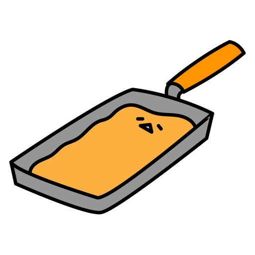 here is a Gudetama Roasted Sticker from the Gudetama collection for sticker mania
