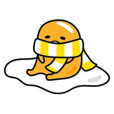 Gudetama Scarf Sticker