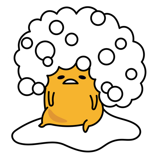 here is a Gudetama in Shampoo Sticker from the Gudetama collection for sticker mania
