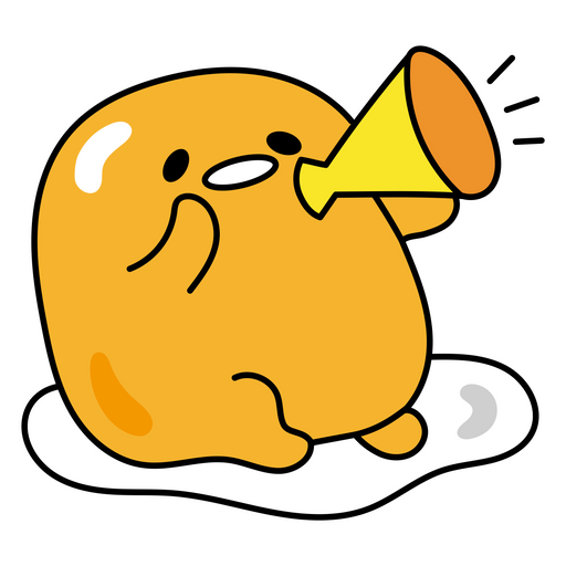 here is a Gudetama with Speaker Sticker from the Gudetama collection for sticker mania