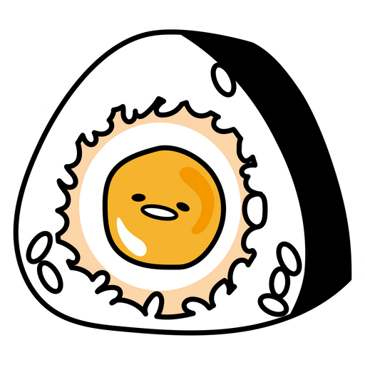here is a Gudetama Sushi Sticker from the Gudetama collection for sticker mania