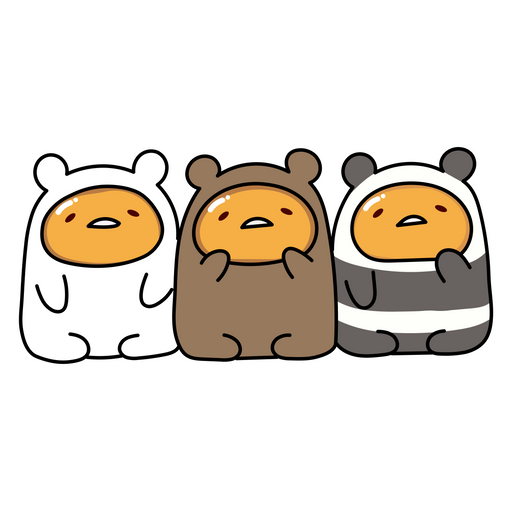Gudetama We Bare Bears Sticker
