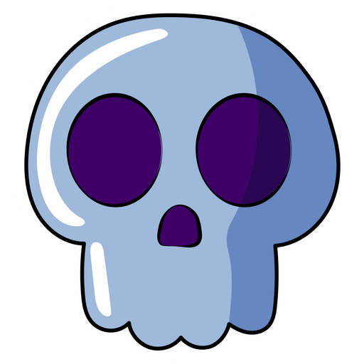 here is a Blue Skull Sticker from the Halloween collection for sticker mania