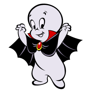 cool and cute Casper in Dracula Costume for stickermania