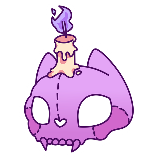 here is a Cat Skull Sticker from the Halloween collection for sticker mania