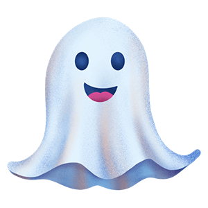 cool and cute Cute Smiling Ghost for stickermania