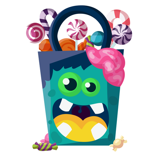 Funny Halloween Bag of Sweets Sticker
