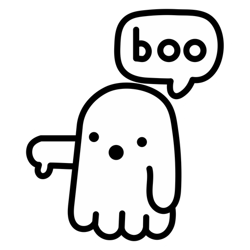 Ghost Boo Dislike Sticker