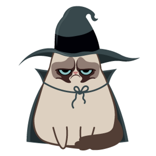 here is a Grumpy Cat Witch from the Halloween collection for sticker mania