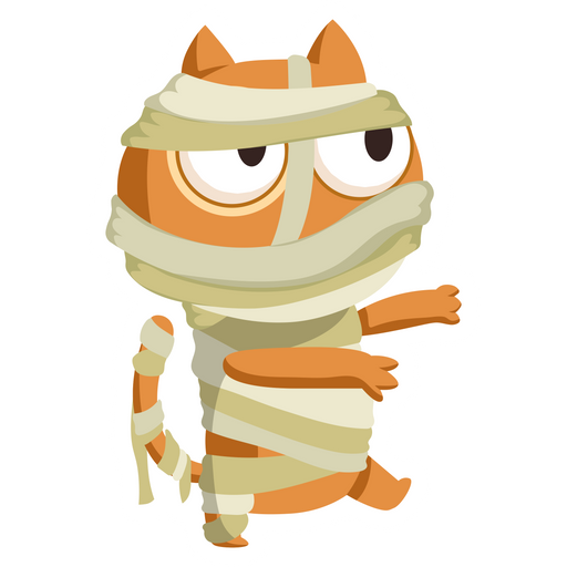 here is a Halloween Mummy Cat Sticker from the Halloween collection for sticker mania