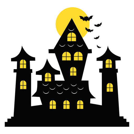 Halloween Night Castle Sticker