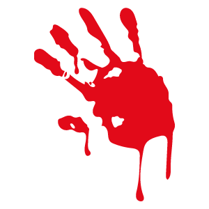 here is a Red Handprint from the Halloween collection for sticker mania