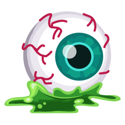 here is a Halloween Eyeball in Slime from the Halloween collection for sticker mania
