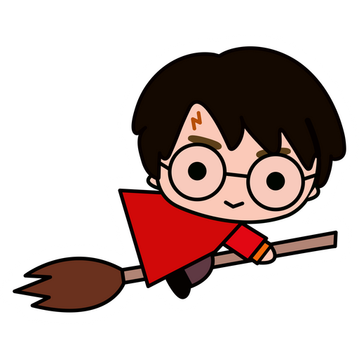 Harry Potter on Flying Broom Sticker
