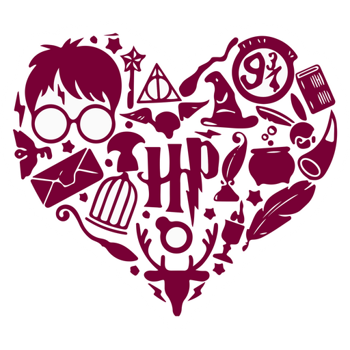 here is a Harry Potter Heart Sticker from the Harry Potter collection for sticker mania