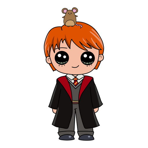 here is a Harry Potter Ron Weasley and Scabbers Sticker from the Harry Potter collection for sticker mania