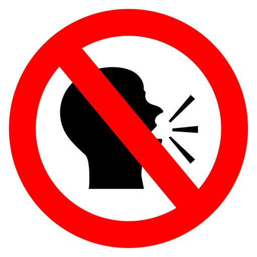 Do Not Shout Sign Sticker