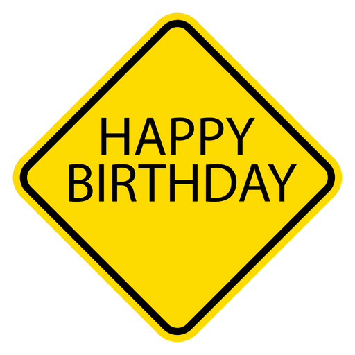 here is a Happy Birthday Sign Sticker from the Hilarious Road Signs collection for sticker mania