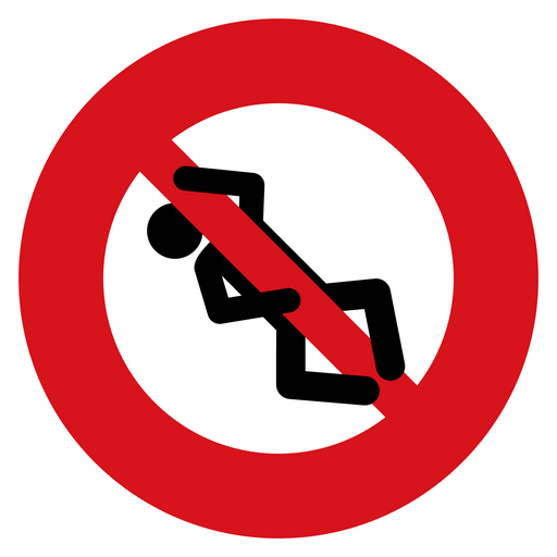 here is a No Entry Man Climbed Sticker from the Hilarious Road Signs collection for sticker mania