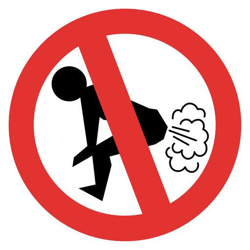 No Farting Sign Sticker