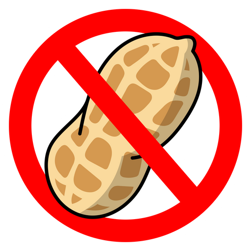 Peanut Forbidden Sign Sticker