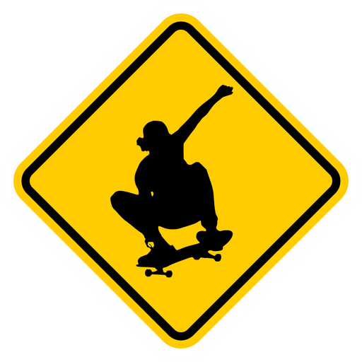 Skateboard Road Sign Sticker