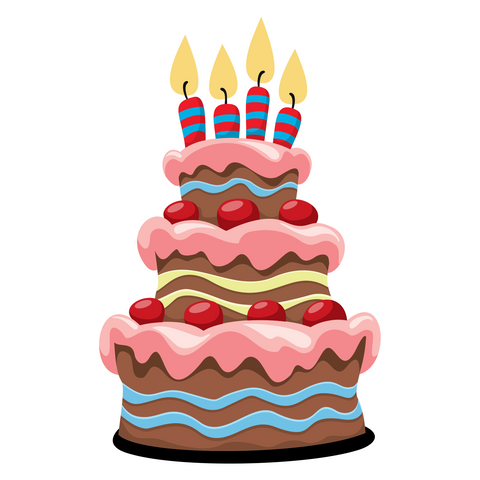 Birthday Cake Sticker - Sticker Mania