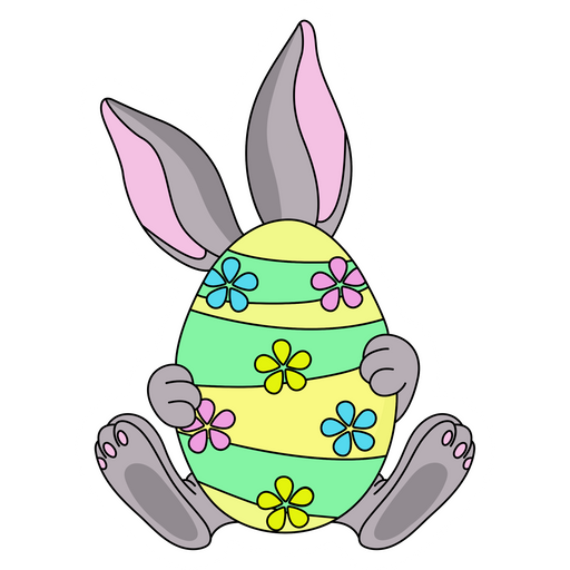 Easter Bunny With Big Egg Sticker