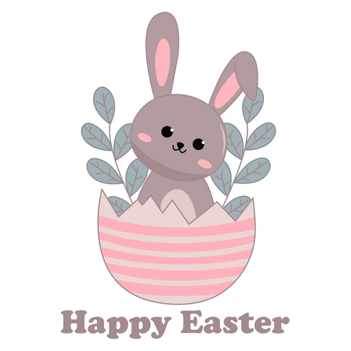 Happy Easter and Bunny Sticker