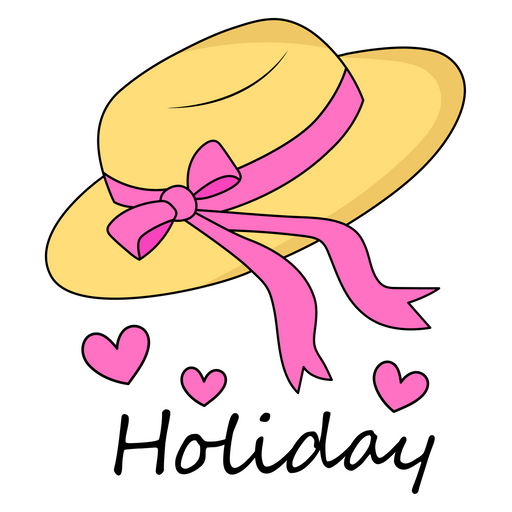 Summer Hat Holiday Sticker