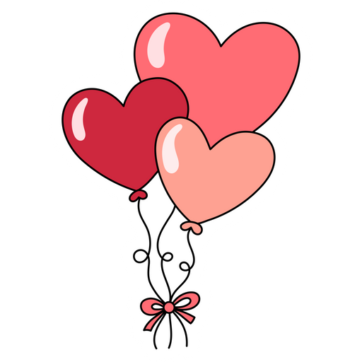 Valentine's Day Balloons Hearts Sticker