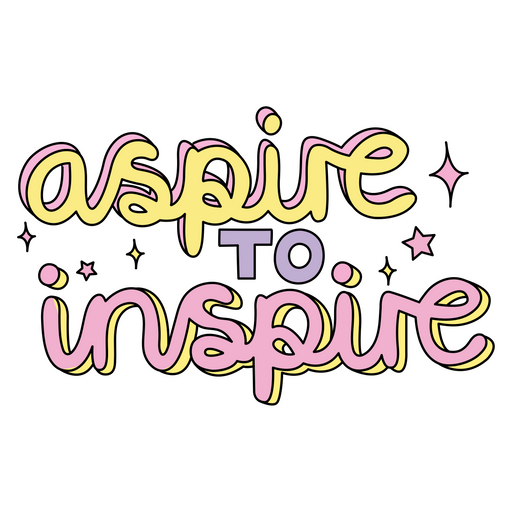 here is a Aspire to Inspire Sticker from the Inscriptions and Phrases collection for sticker mania