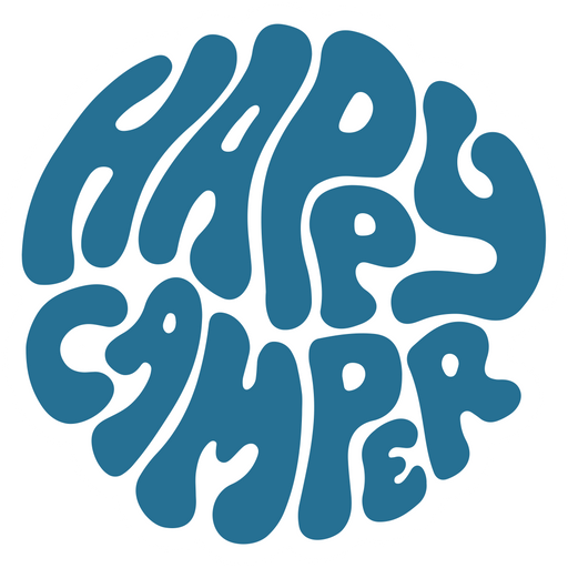 here is a Happy Camper Sticker from the Inscriptions and Phrases collection for sticker mania