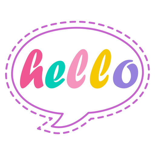 here is a Hello Sticker from the Inscriptions and Phrases collection for sticker mania