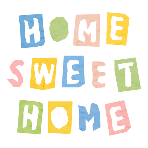 here is a Home Sweet Home Sticker from the Inscriptions and Phrases collection for sticker mania