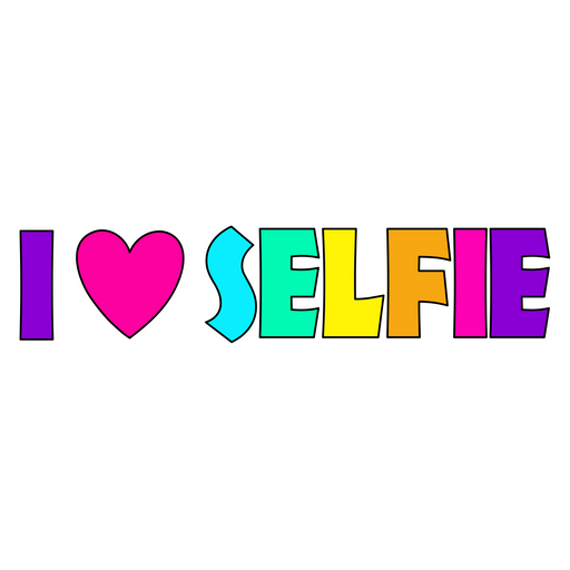 here is a I Love Selfie Sticker from the Inscriptions and Phrases collection for sticker mania