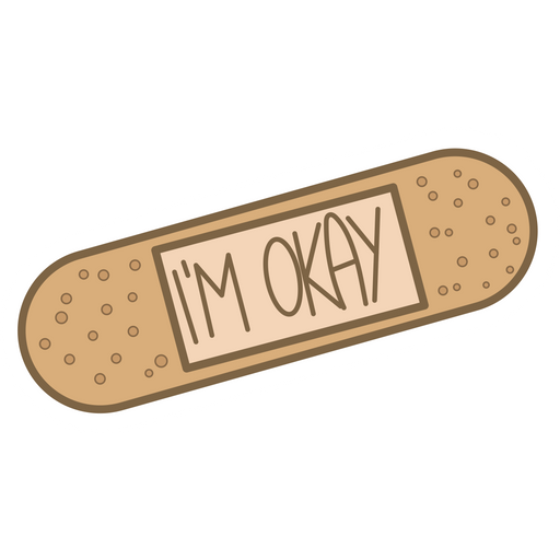 here is a I'm Okay Adhesive Plaster Sticker from the Inscriptions and Phrases collection for sticker mania