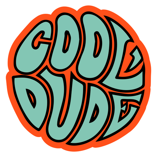 here is a Inscription Cool Dude Sticker from the Inscriptions and Phrases collection for sticker mania