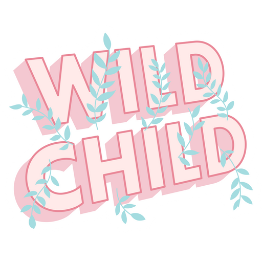Inscription Wild Child Sticker