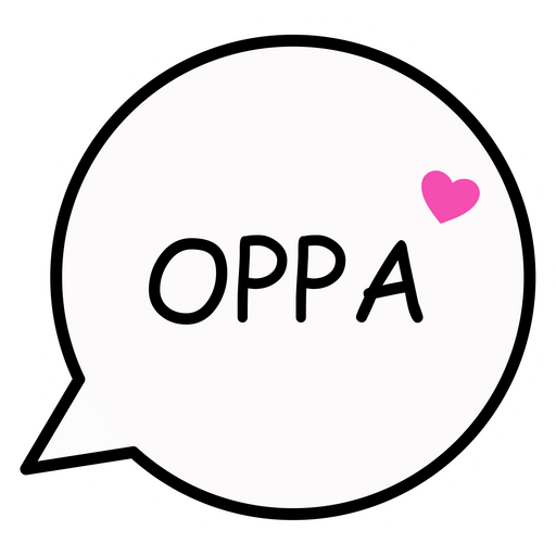 here is a Oppa and Heart Sticker from the Inscriptions and Phrases collection for sticker mania