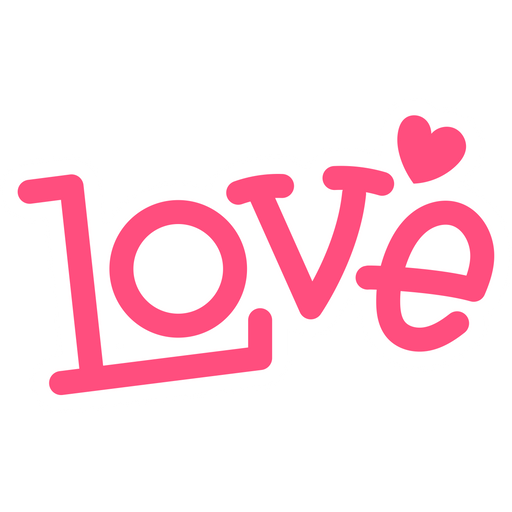 here is a Pink Love with Heart Sticker from the Inscriptions and Phrases collection for sticker mania