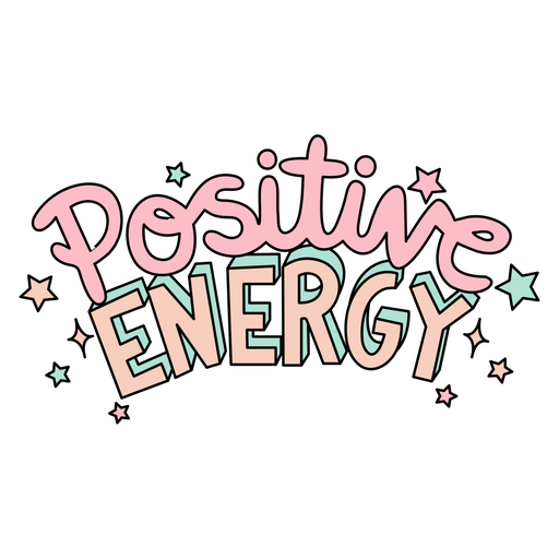 here is a Positive Energy Sticker from the Inscriptions and Phrases collection for sticker mania