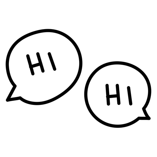 here is a Small Talk Hi - Hi Sticker from the Inscriptions and Phrases collection for sticker mania