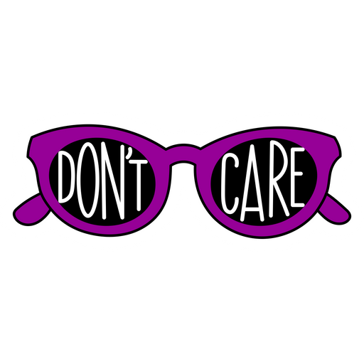 here is a Sunglasses Don't Care Sticker from the Inscriptions and Phrases collection for sticker mania
