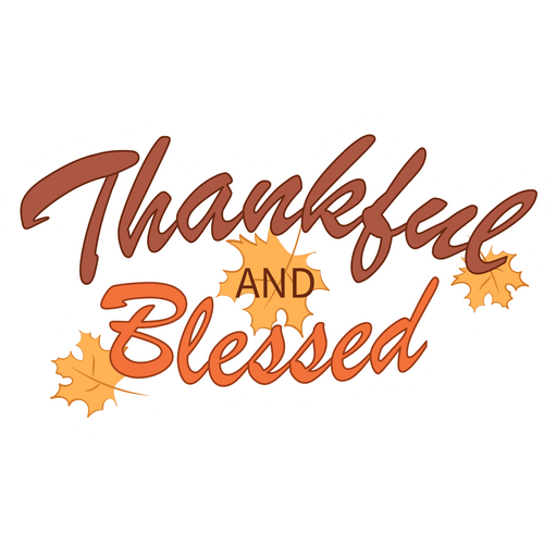 here is a Thankful and Blessed Sticker from the Inscriptions and Phrases collection for sticker mania
