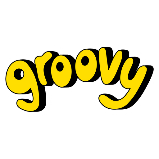 Yellow Groovy Sticker