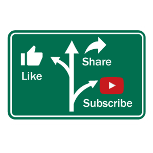 Like Share Subscribe Road Sign