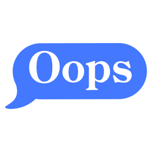 cool and cute Oops Chat Message Bubble for stickermania