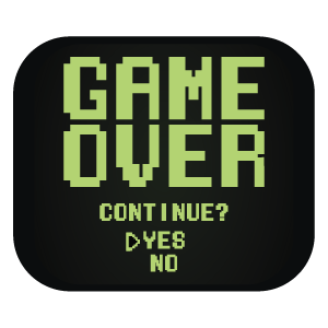 here is a Retro Screen Game Over from the Into the Web collection for sticker mania
